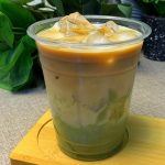 Cold pistachio latte